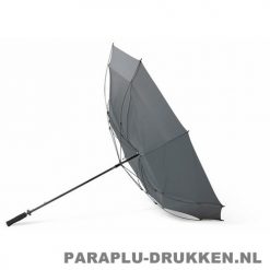 Paraplu bedrukken, snel, windbestendig, voorbeeld, omgeklapt, grijs